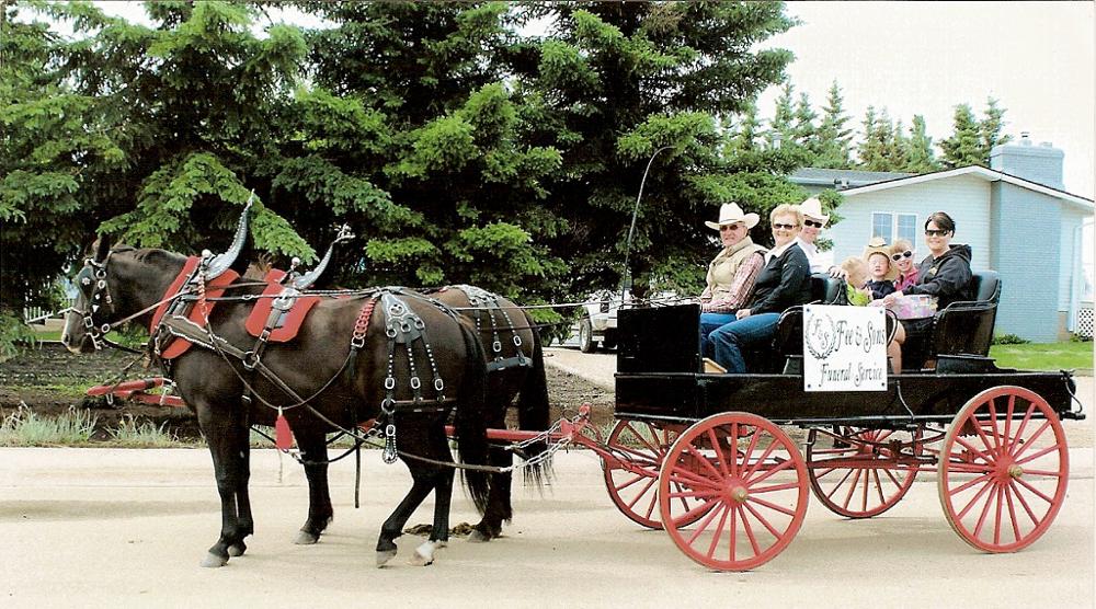 Horse Drawn Carriage at Fee & Sons Funeral Home